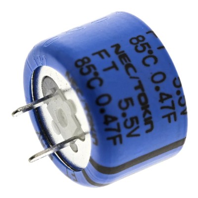 KEMET 0.47 F Electric Double Layer Supercapacitor Through Hole Mount 5.5V dc -20 to 80% Tolerance FT0H474ZF