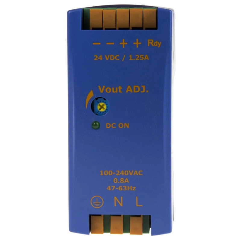 Chinfa DRAN30 Switch Mode DIN Rail Power Supply 264V AC Input 24V DC, 1.25A Output, 30W DRAN30