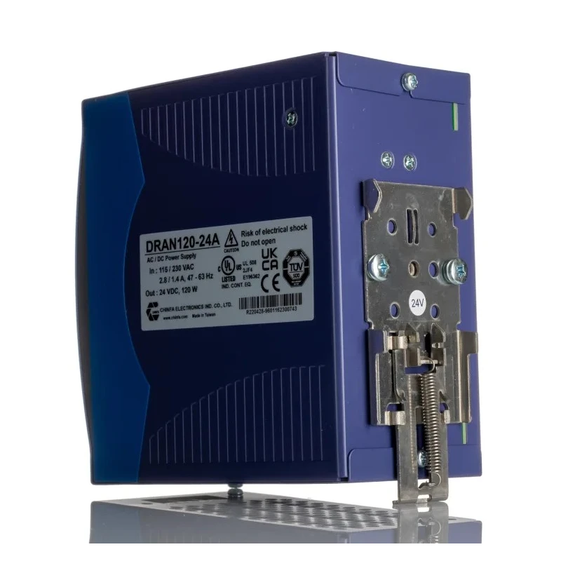 Block DRAN120 Switched Mode DIN Rail Power Supply 230V AC Input, 24V DC 5A Output, 120W DRAN120-24A