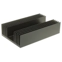 RS PRO Aluminium Heatsink, Universal Rectangular Alu, Black Anodised Finish, 0.59°C/W Thermal Resistance, 50 mm 789-8576
