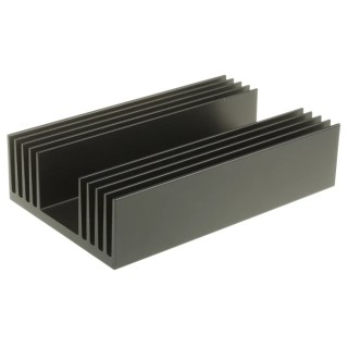 RS PRO Aluminium Heatsink, Universal Rectangular Alu, Black Anodised Finish, 0.59°C/W Thermal Resistance, 50 mm 789-8576