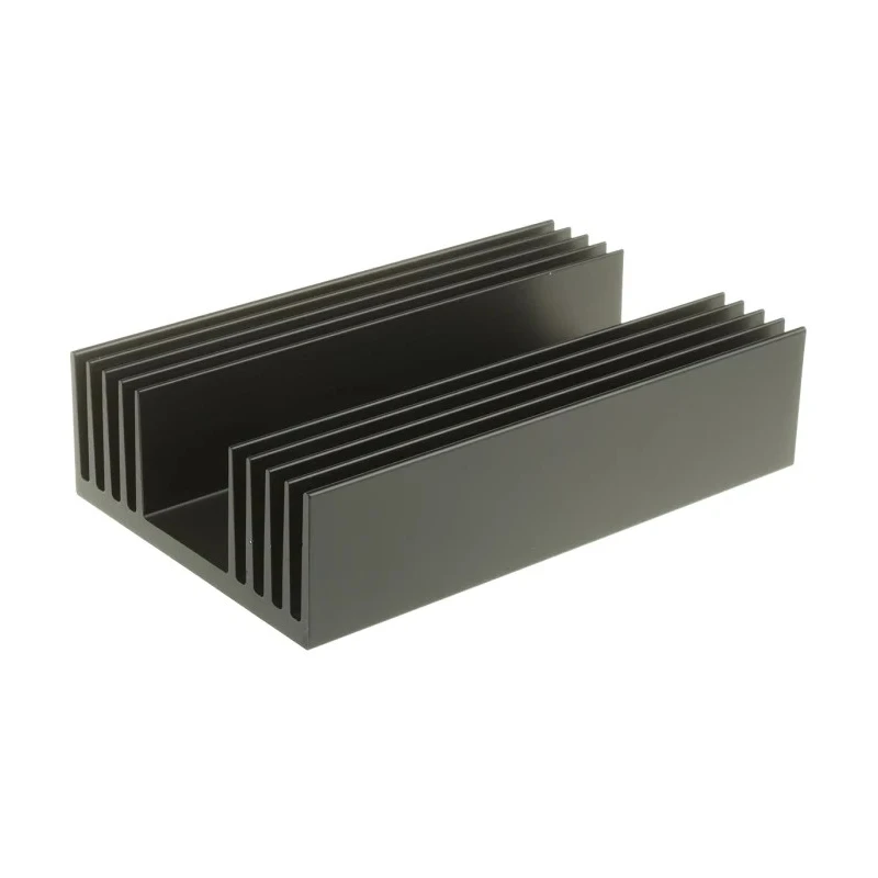 RS PRO Aluminium Heatsink, Universal Rectangular Alu, Black Anodised Finish, 0.59°C/W Thermal Resistance, 50 mm 789-8576