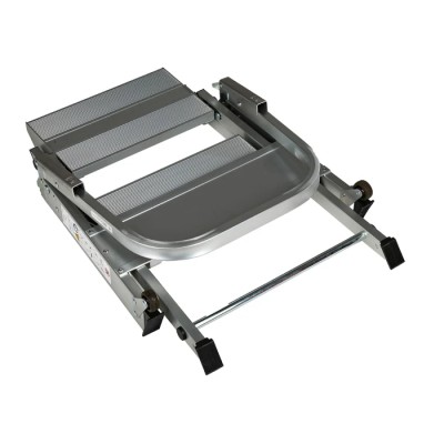 RS PRO 2 Tread Aluminium Steps 0.44m Platform Height, Silver 789-8508
