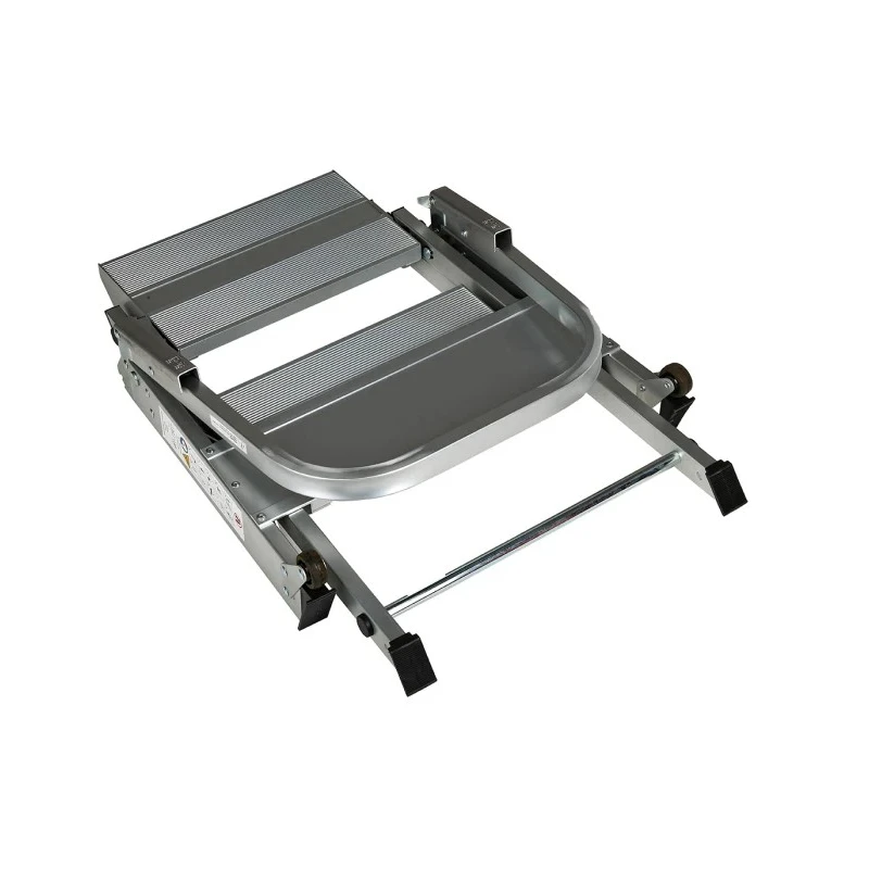 RS PRO 2 Tread Aluminium Steps 0.44m Platform Height, Silver 789-8508