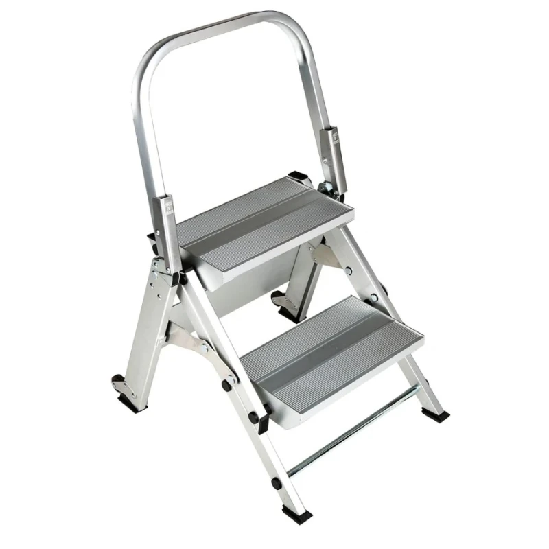 RS PRO 2 Tread Aluminium Steps 0.44m Platform Height, Silver 789-8508