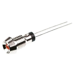 Marl Red 6 mm Panel Mount LED Indicator 572 Series, Diffused Lens, Lead Pin Termination, 2.8V 572-305-04