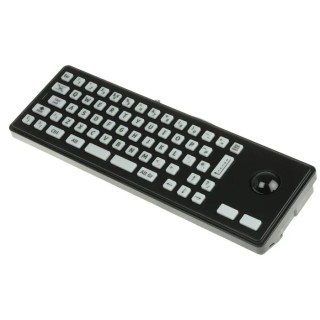 Storm Wired USB PS2 Compact Trackball Keyboard QWERTY UK Black Industrial Grade 2210-452212