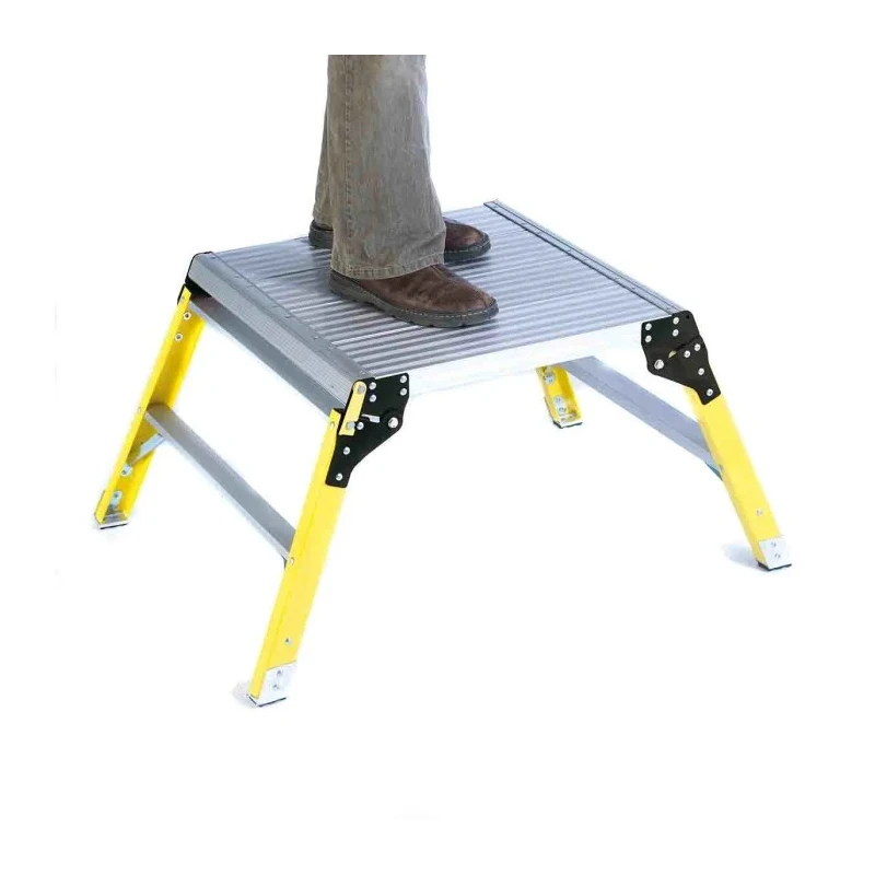 RS Pro 2 Tread Aluminium Steps 0.47m Platform Height, Silver 789-8485