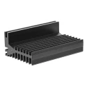 RS PRO Heatsink Universal Rectangular Aluminium, Anodised Black, 3.7°C/W Thermal Resistance, 28 mm x 75 mm x 50 mm 789-8592