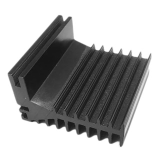 RS PRO Heatsink Universal Rectangular Aluminium Anodised 28 mm x 100 mm x 50 mm 3.1°C/W Thermal Resistance 789-8602