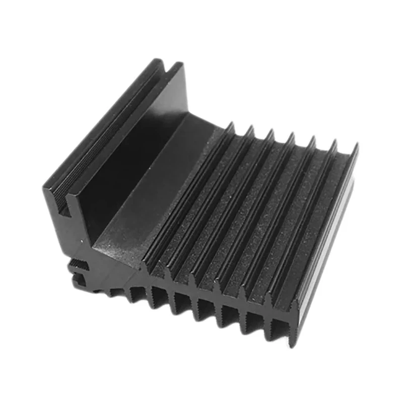 RS PRO Heatsink Universal Rectangular Aluminium Anodised 28 mm x 100 mm x 50 mm 3.1°C/W Thermal Resistance 789-8602