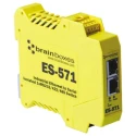 Brainboxes Ethernet Media Converter, 10 BaseT, 100 BaseTX, Single Mode, 100Mbps, Full Duplex ES-571