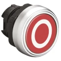 Lovato Electric Platinum Series Red Spring Return Push Button Head, 22 mm Cutout, IP66, IP67, IP69K LPCB1104