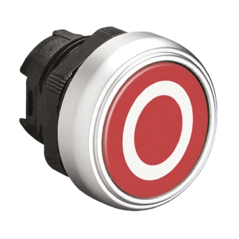 Lovato Electric Platinum Series Red Spring Return Push Button Head, 22 mm Cutout, IP66, IP67, IP69K LPCB1104