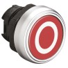 Lovato Electric Platinum Series Red Spring Return Push Button Head, 22 mm Cutout, IP66, IP67, IP69K LPCB1104