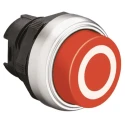 Lovato Electric Platinum Series Red Spring Return Push Button Head, 22 mm Cutout, IP66, IP67, IP69K LPCB2104