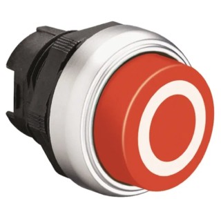 Lovato Electric Platinum Series Red Spring Return Push Button Head, 22 mm Cutout, IP66, IP67, IP69K LPCB2104
