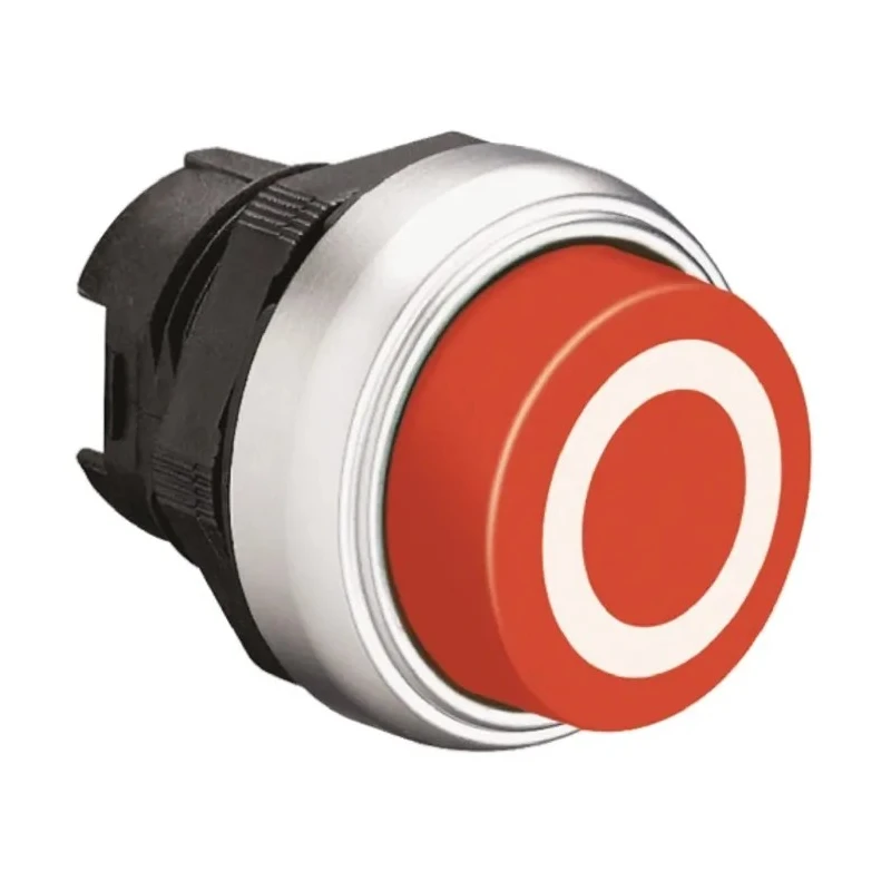 Lovato Electric Platinum Series Red Spring Return Push Button Head, 22 mm Cutout, IP66, IP67, IP69K LPCB2104