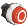 Lovato Electric Platinum Series Red Spring Return Push Button Head, 22 mm Cutout, IP66, IP67, IP69K LPCB2104