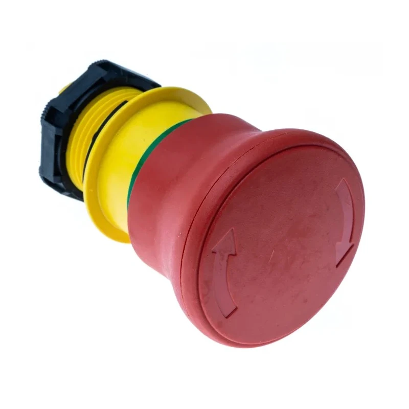 Lovato Electric Platinum Series Turn to Release Emergency Stop Push Button, 22 mm Cutout Diameter, Polyamide LPCB6644