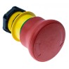 Lovato Electric Platinum Series Turn to Release Emergency Stop Push Button, 22 mm Cutout Diameter, Polyamide LPCB6644