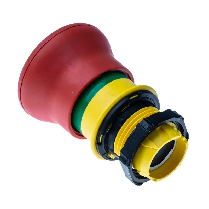 Lovato Electric Platinum Series Turn to Release Emergency Stop Push Button, 22 mm Cutout Diameter, Polyamide LPCB6644