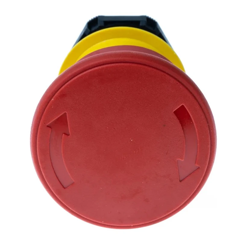 Lovato Electric Platinum Series Turn to Release Emergency Stop Push Button, 22 mm Cutout Diameter, Polyamide LPCB6644