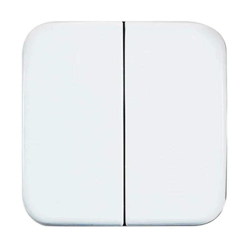 Busch Jaeger - ABB White 2 Gang Light Switch Cover 2505-214
