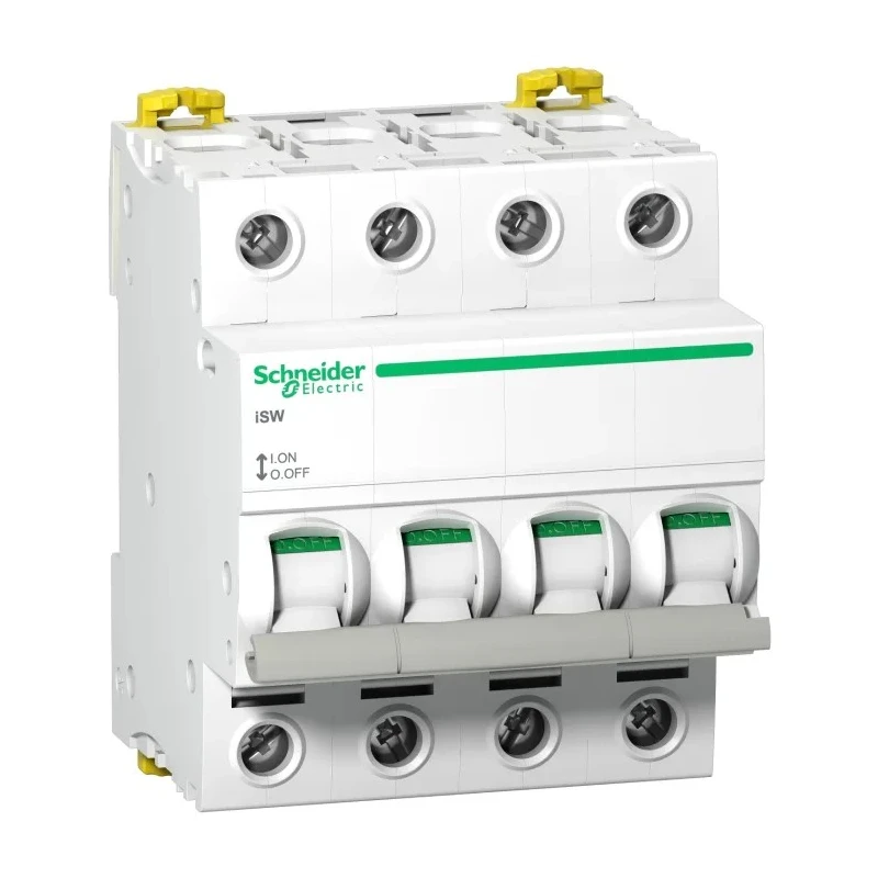 Schneider Electric 4-Pole 63A DIN Rail Isolator Switch IP20, 415V AC A9S65463