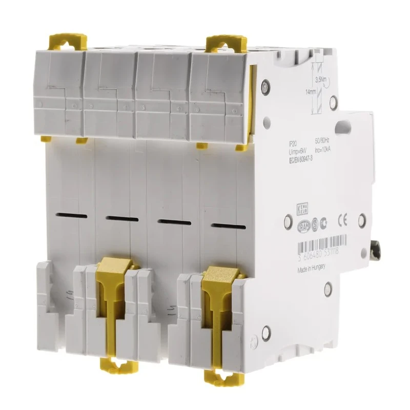 Schneider Electric 4-Pole 63A DIN Rail Isolator Switch IP20, 415V AC A9S65463