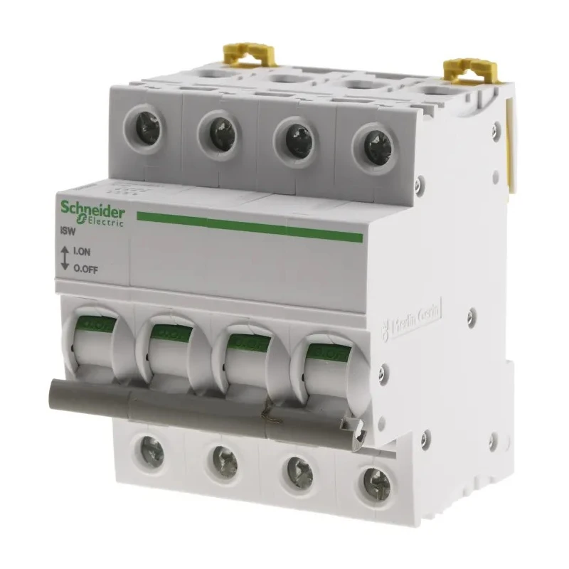 Schneider Electric 4-Pole 63A DIN Rail Isolator Switch IP20, 415V AC A9S65463