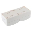 Busch Jaeger - ABB 16A White 2 Gang Outdoor Surface Mount Plug Socket Type F 20-02 EW-54