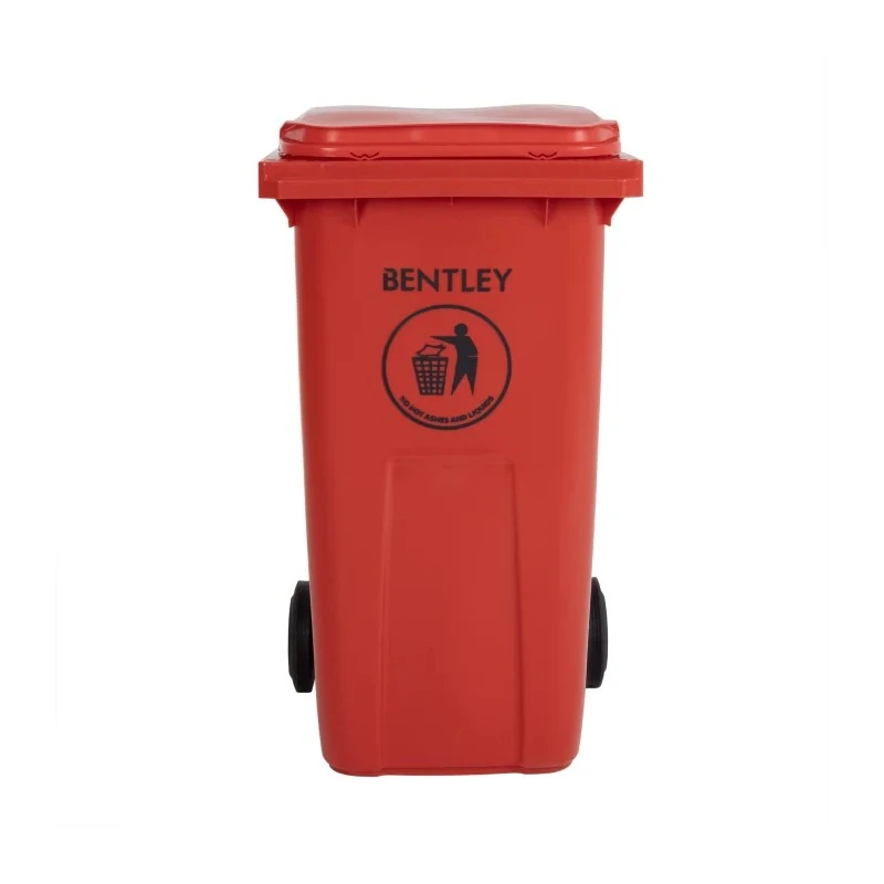 RS PRO 240L Red Flip Polypropylene Wheeled Waste Bin 790-6876