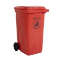 RS PRO 240L Red Flip Polypropylene Wheeled Waste Bin 790-6876