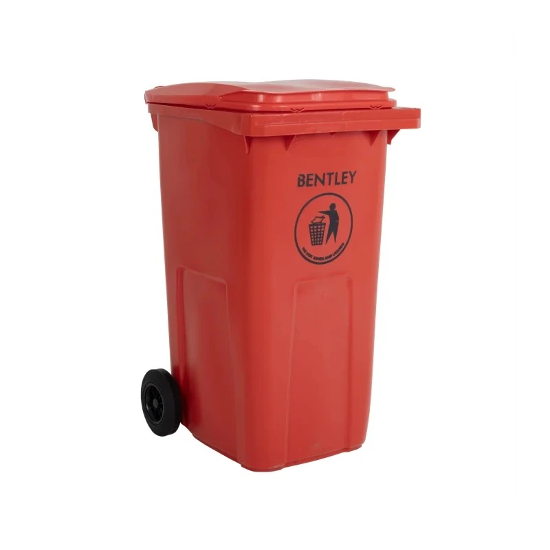 RS PRO 240L Red Flip Polypropylene Wheeled Waste Bin 790-6876