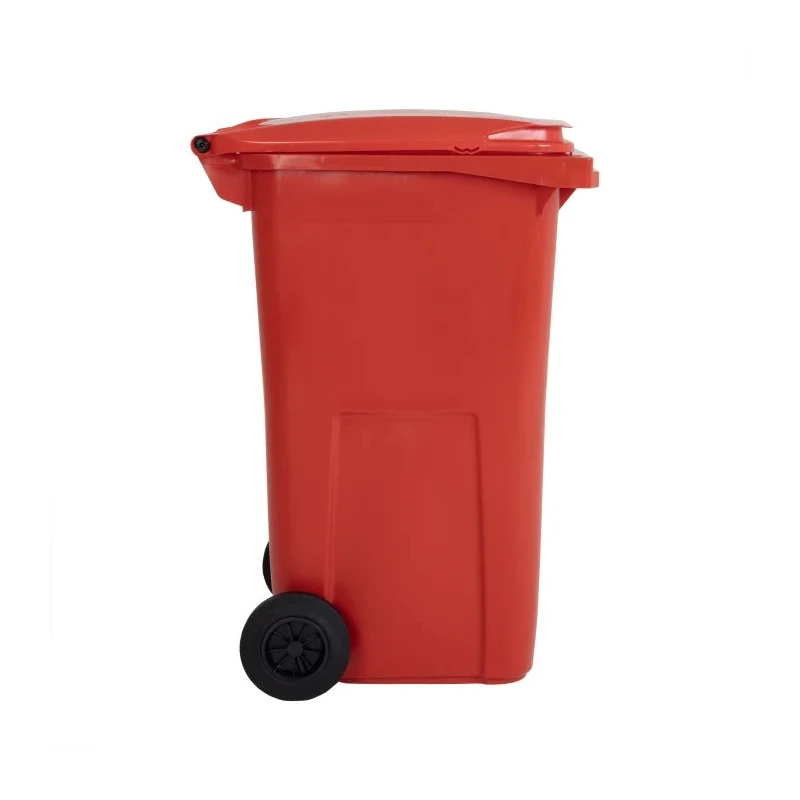 RS PRO 240L Red Flip Polypropylene Wheeled Waste Bin 790-6876