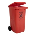 RS PRO 240L Red Flip Polypropylene Wheeled Waste Bin 790-6876