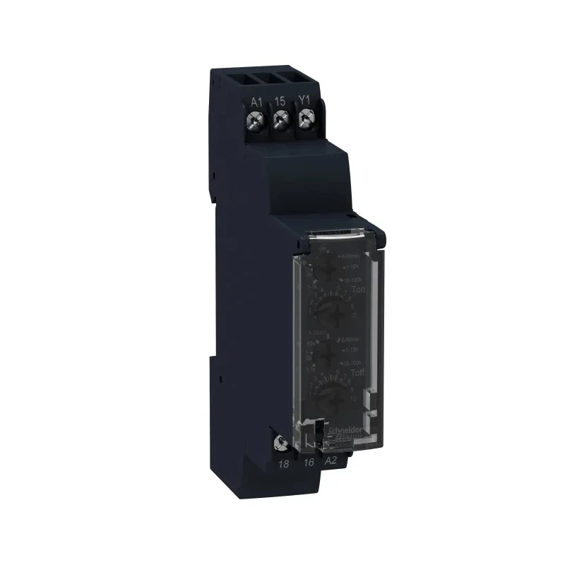 Schneider Electric Harmony Time Series DIN Rail Timer Relay, 2-Contact, 12 V dc/ac, 0.1s to 100h RE17RLJU