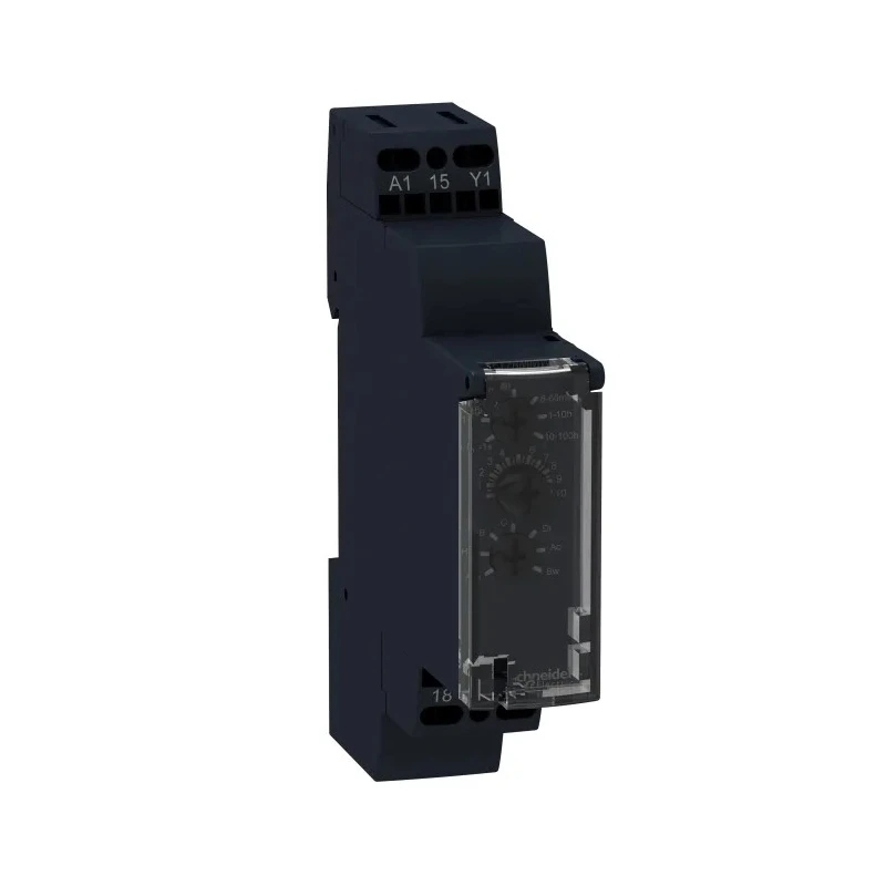 Schneider Electric Harmony Time Series DIN Rail Timer Relay, Multifunction, 2-Contact, 24 V dc 12 V ac, 0.1 s to RE17RMJU