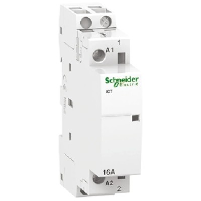 Schneider Electric Acti9 iCT Contactor 230V AC Coil, 1-Pole, 16A, 1.3W Power Rating, DIN Rail Mount 