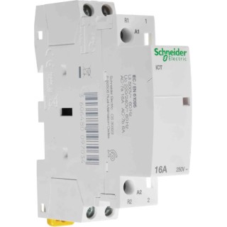 Schneider Electric ICT Contactor 230V AC Coil 2-Pole 16A 1 NO/1 NC 250V AC A9C22615
