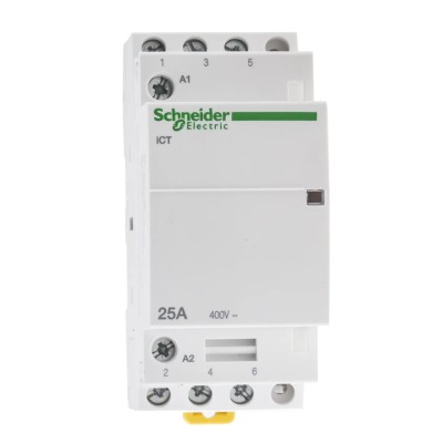 Merlin Gerin Acti9 iCT Miniature Contactor, 230V AC Coil, 3-Pole, 25 A, 1.6 W 240V, 3 NO, 400V AC A9C20833