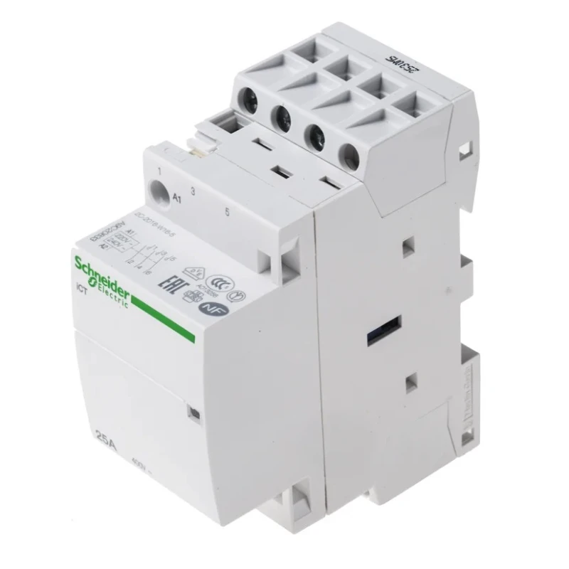 Merlin Gerin Acti9 iCT Miniature Contactor, 230V AC Coil, 3-Pole, 25 A, 1.6 W 240V, 3 NO, 400V AC A9C20833