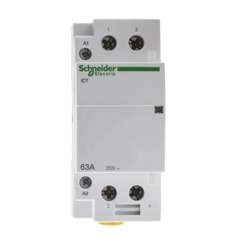 Schneider Electric Acti9 iCT Contactor with 24V AC Coil, 2-Pole, 63 A, 1.6 W Power Rating, 250V AC Contact Voltage Acti9