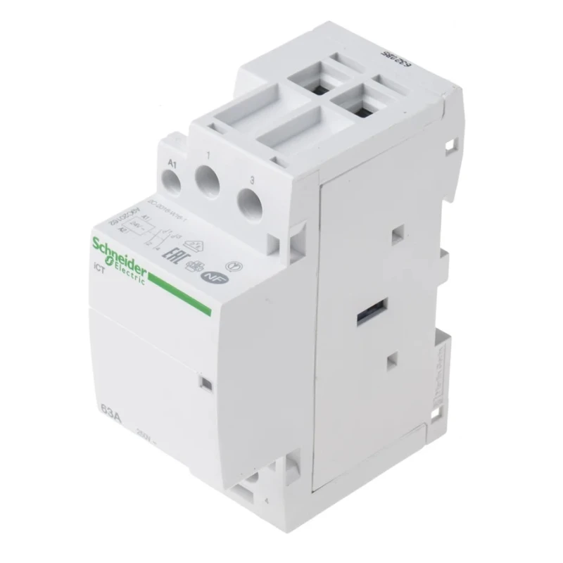 Schneider Electric Acti9 iCT Contactor with 24V AC Coil, 2-Pole, 63 A, 1.6 W Power Rating, 250V AC Contact Voltage Acti9