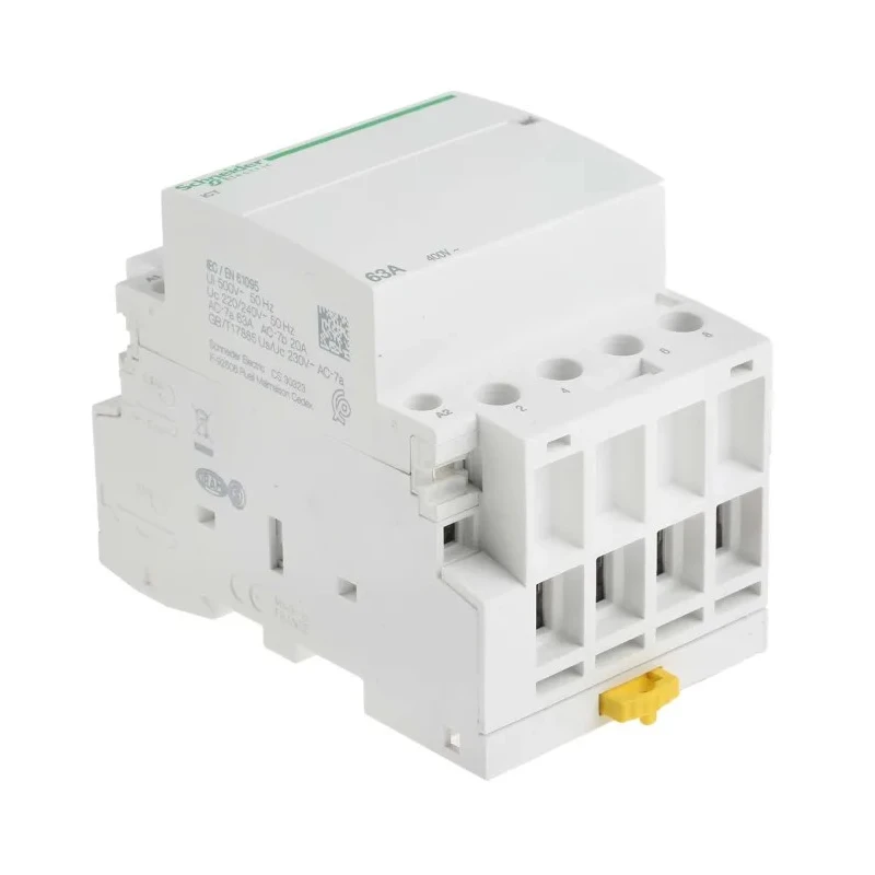 Schneider Electric iCT Contactor, 230V AC Coil, 4-Pole, 63 A Contact Current, 2.1 W Power Rating, 400V AC Contact Acti9