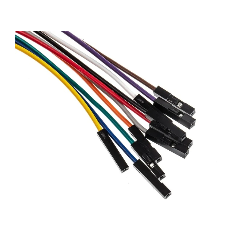 MikroElektronika Insulated Breadboard Jumper Wire 150 mm Black Blue Yellow Red Green Brown Grey Orange Purple MIKROE-511