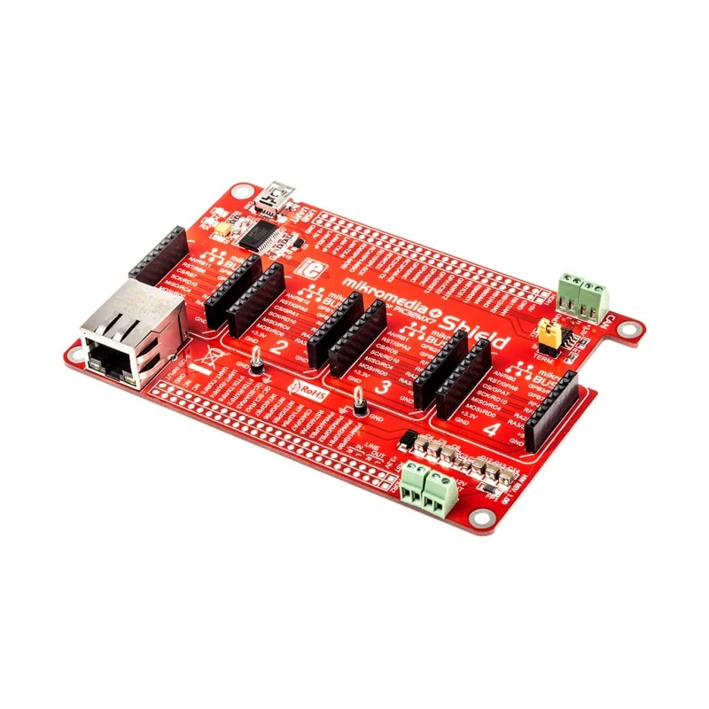 MikroElektronika Mikromedia Plus MCU Shield Evaluation Board for PIC32 Microcontroller MIKROE-1437