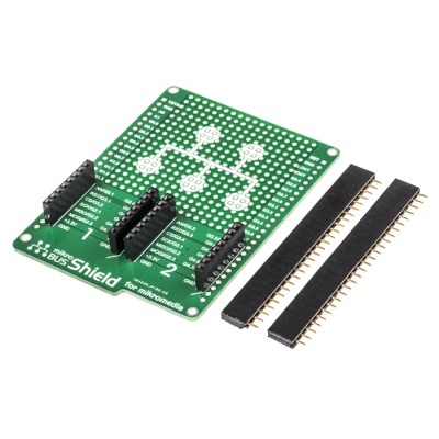 MikroElektronika Development Kit Accessory mikroBUS Shield with Two mikroBUS Host Sockets MIKROE-1154