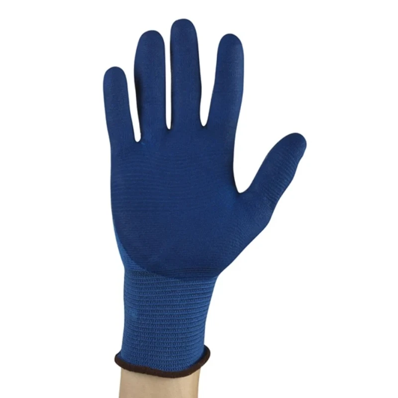Ansell HyFlex 11-818 Blue Nylon Spandex Work Gloves Size 10 Nitrile Foam Coating 11818100